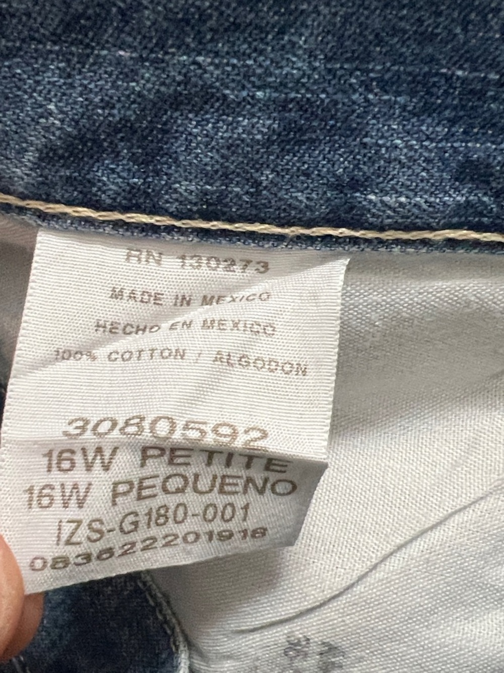 NWT Lee Relaxed Fit Straight Leg Blue Jeans Womens Size 16W Petite - Picture 8 of 14